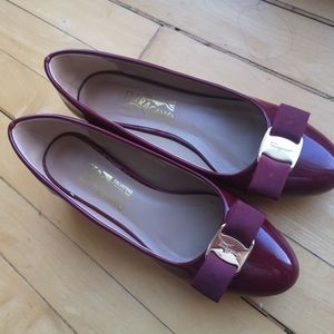 Salvatore Ferragamo Heeled Pantent Flats size 7